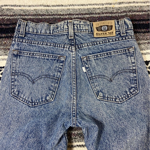 Vintage Levi's 1990 90s Silver Tab 512 Acid Wash tapered Skinny Jeans 50512-0792 - Picture 14 of 14